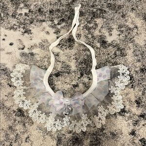 Lace and Tulle Ruffled Dog Collar